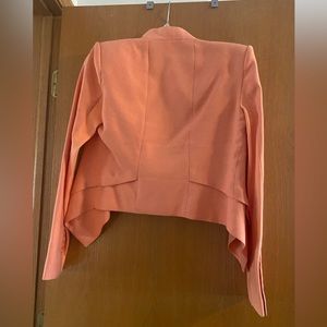 Bcbg peach linen crop blazer size small